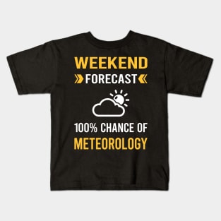 Weekend Forecast Meteorology Meteorologist Kids T-Shirt